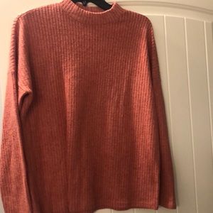 Peach mock neck sweater